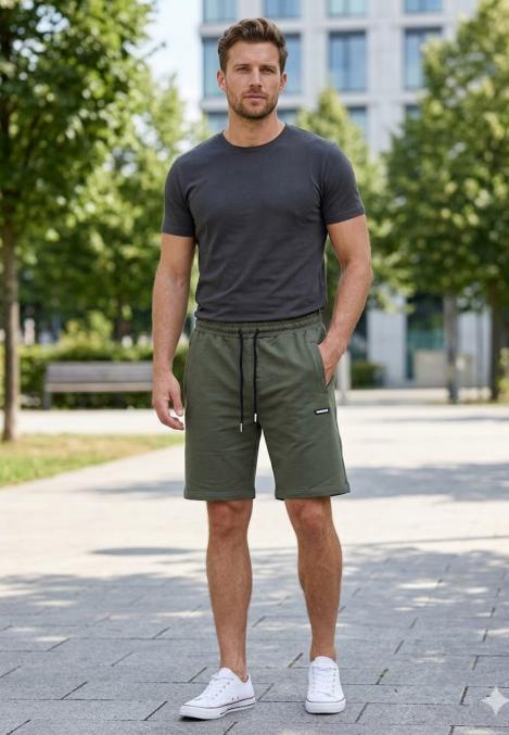 Pantaloni Scurți Bărbați,culoare Kaki , Engros